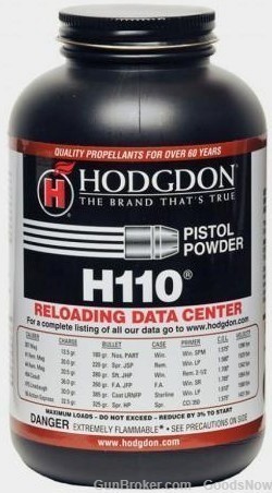 Hodgdon H110 Smokeless Powder 1lbs Hodgdon Powder Smokeless H110 1lbs-img-0