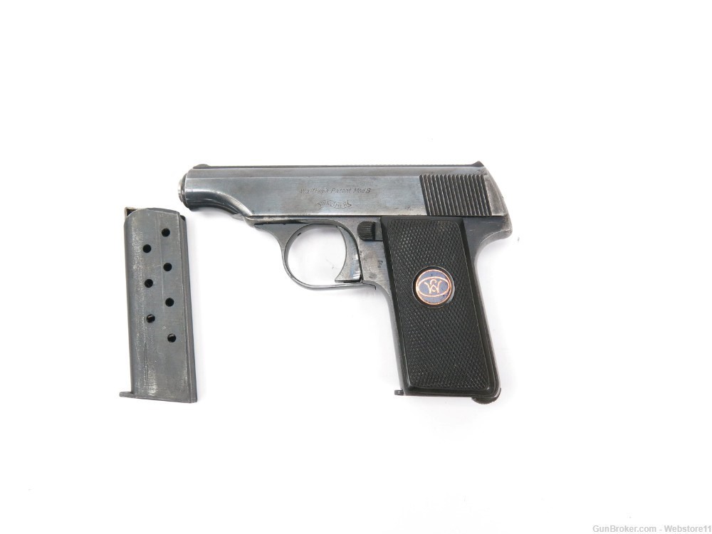 Walther Model 8 25 ACP 2.8" Semi-Automatic Pistol w/ 2 Magazines & Holster-img-0