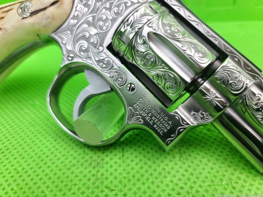 Smith & Wesson 66 ( 66-2 ) 357 MAG STAINLESS 2 1/2" FULLY HAND ENGRAVED -img-3
