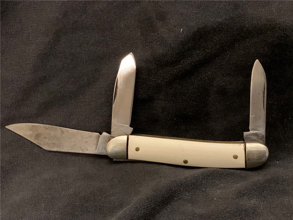 1930s NEW YORK KNIFE CO. HAMMER BRAND 3 BLADE POCKET KNIFE-img-0