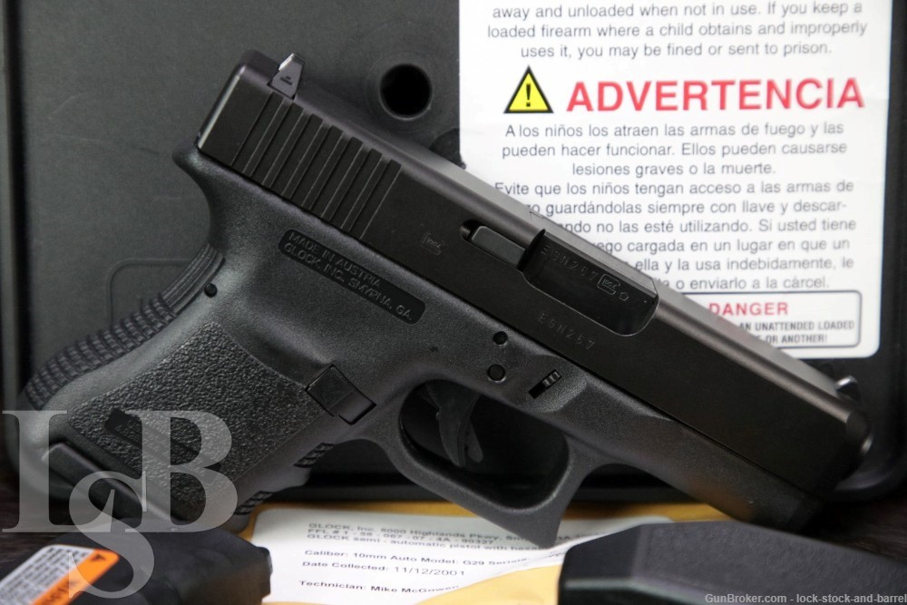 Glock 29 G29 Gen 3 10mm Auto Striker Fired 3.78” Semi-Automatic Pistol-img-0