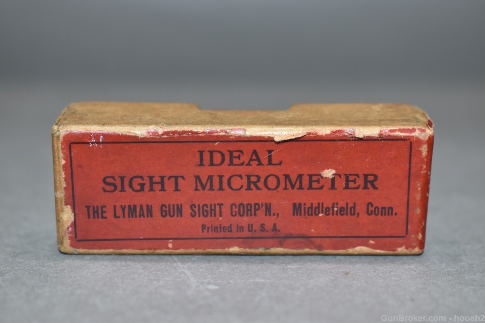 Vintage Lyman Ideal Sight Micrometer W Two Piece Box READ-img-0