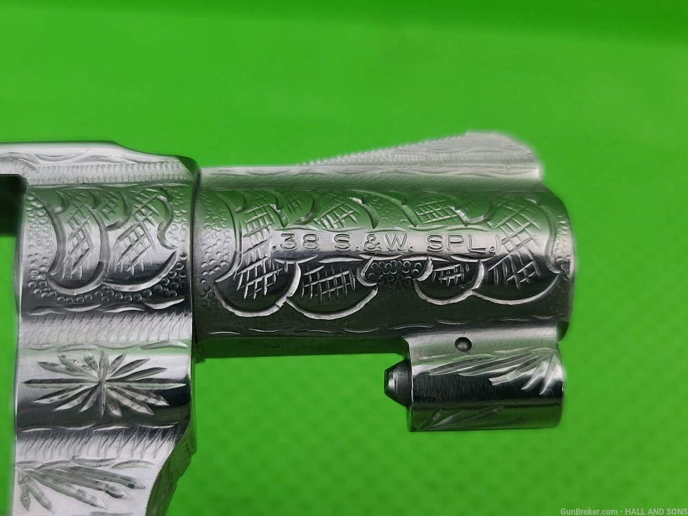 Smith & Wesson 649 * 38 Special * FULLY HAND ENGRAVED + RAM HORN GRIPS -img-29