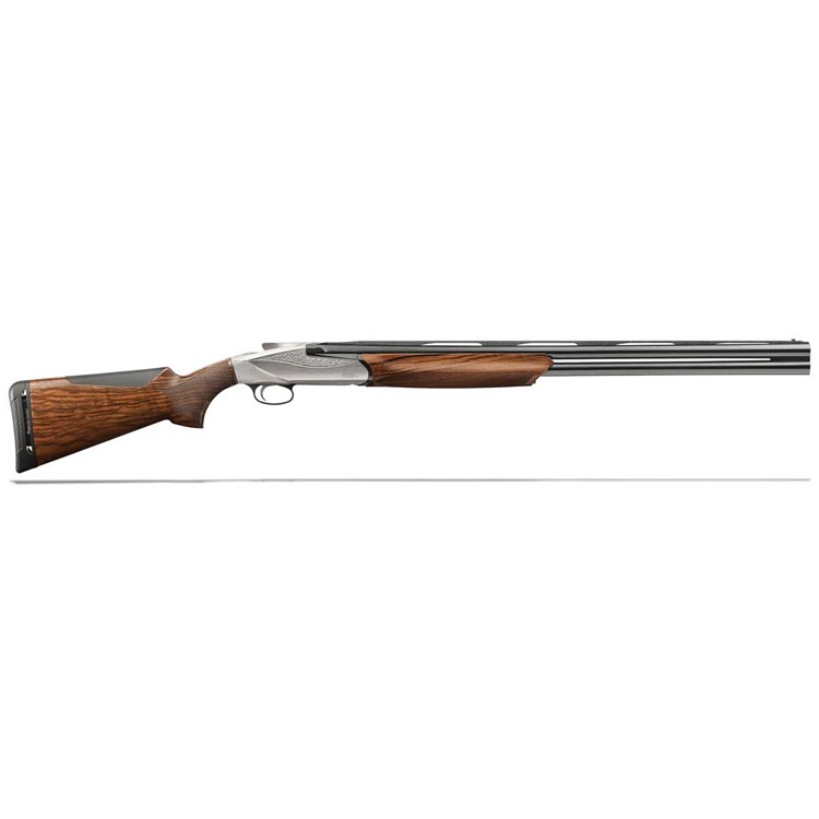 Benelli 828U 12ga 26 Satin Walnut/Engraved Nickel Shotgun-img-0