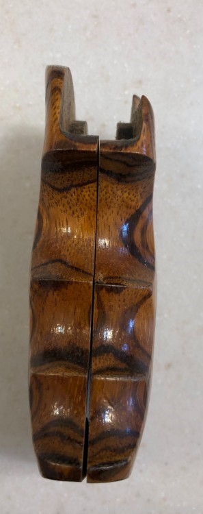 Colt python wood walnut combat style grips-img-3