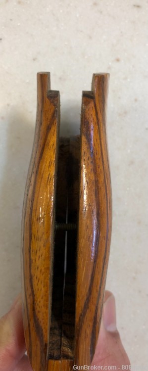 Colt python wood walnut combat style grips-img-2