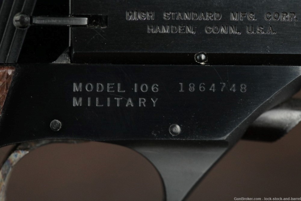 High Standard Olympic 106 Military .22 Short 8" Semi-Auto Pistol 1968 C&R-img-11