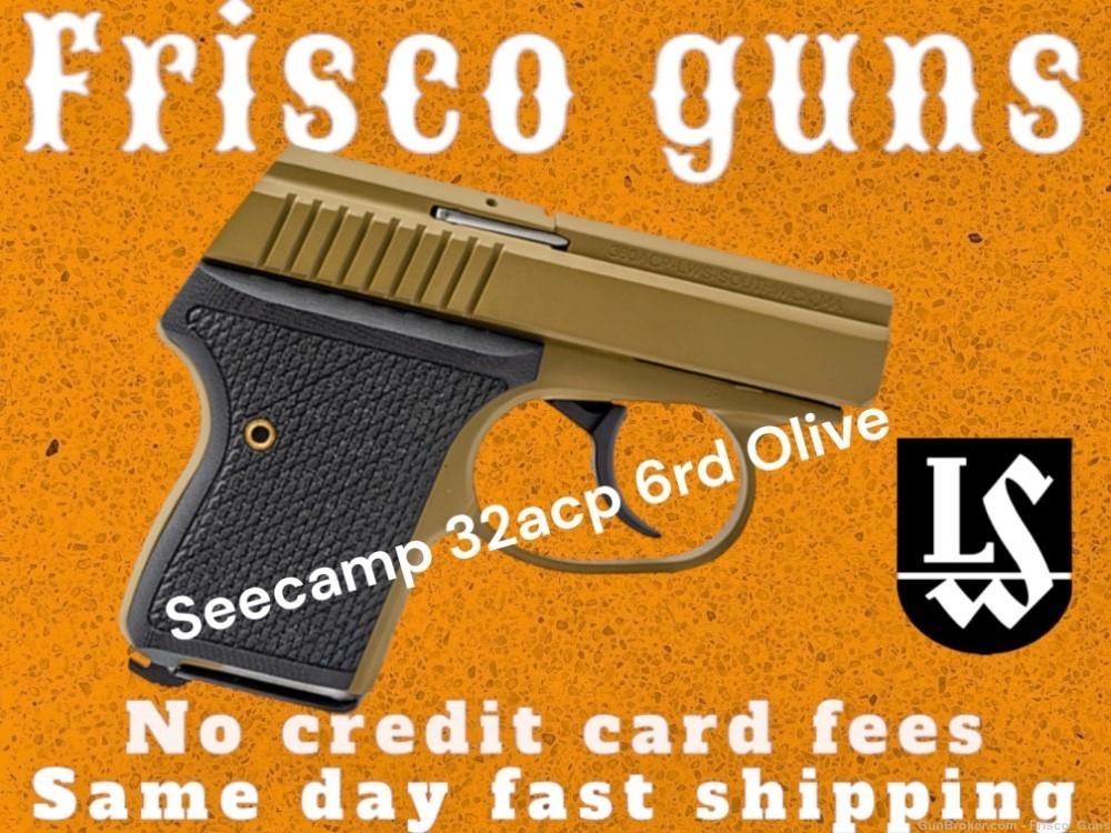 NEW! Seecamp LWS32 32acp LWS 32 ACP Pocket Mouse Gun Olive Green-img-0