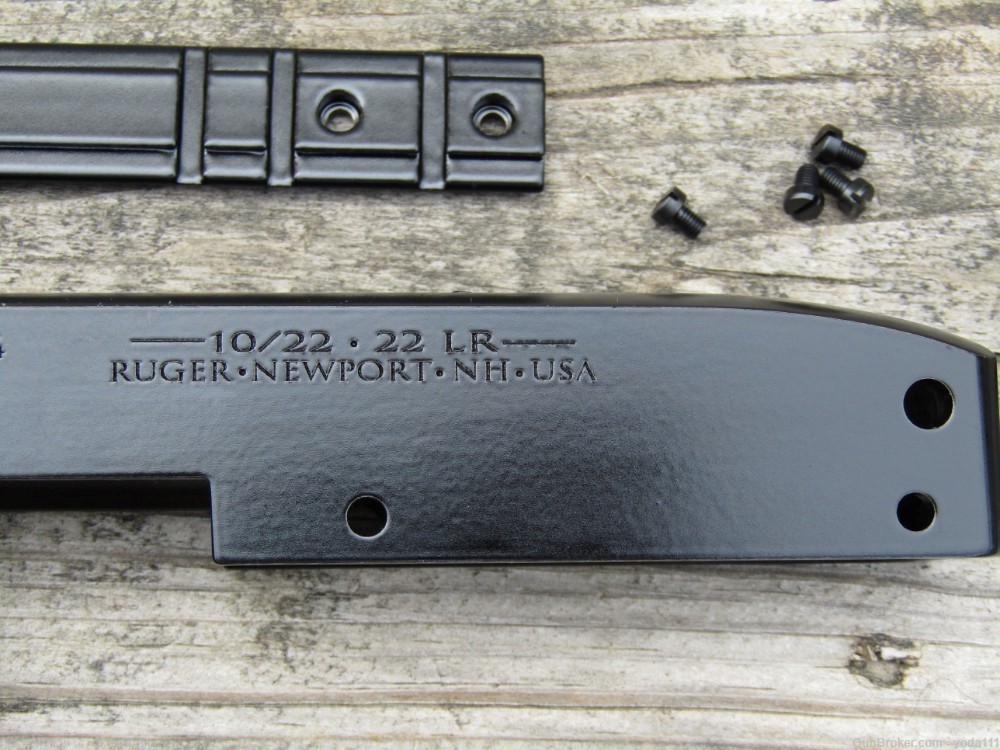 Ruger 10/22 receiver NEW factory stripped 22LR W/ scope mount pins V-block-img-3
