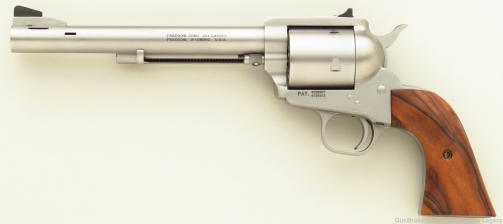 Freedom Arms Model 83 .454 Casull, Mag-Na-Port, custom grips, 98%, layaway-img-1