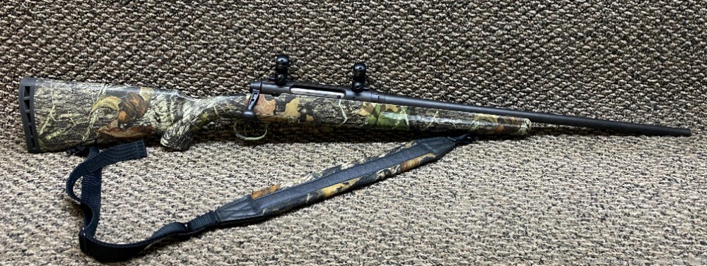 Savage AXIS 22-250 Rem Black Finish Synthetic Camo Stock 22" BBL 4+1-img-0