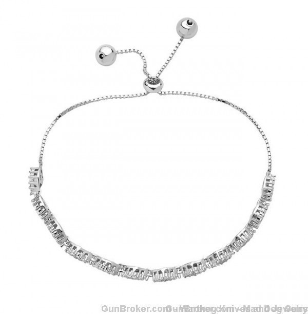 Yagi Designs Bracelet.Simulated Diamonds.WhiteGold.DiamondShape.Y5*REDUCED*-img-1