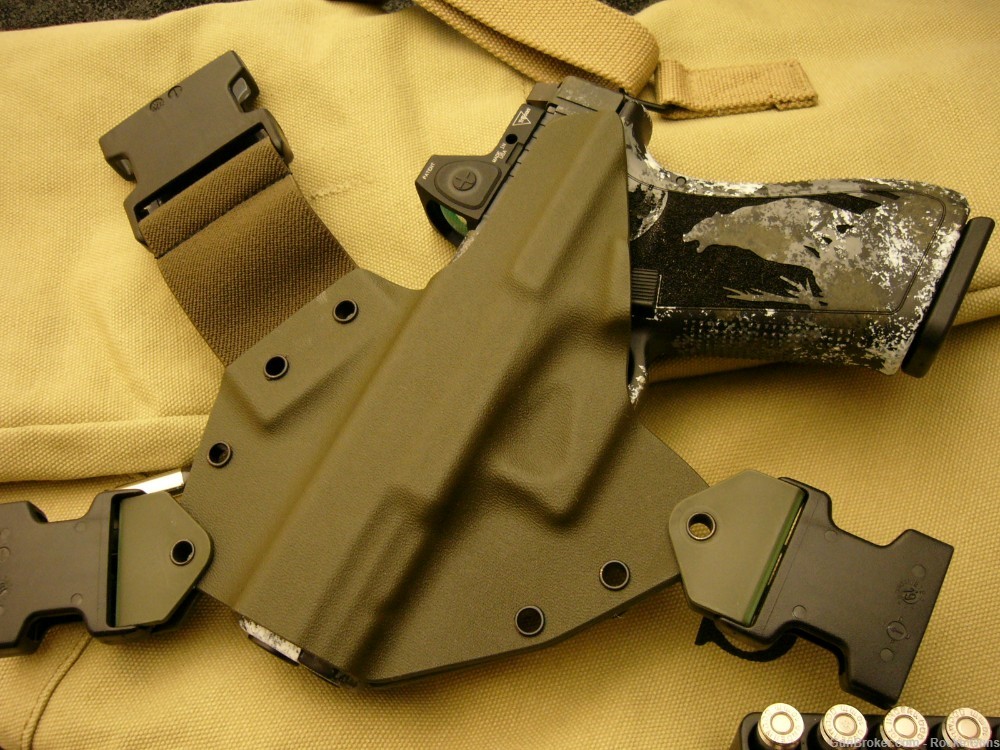 GLOCK SET (2) GEN5 G20 10MM COMPENSATED MAGNAPORT CUSTOMS AMMO HOLSTERS +-img-39