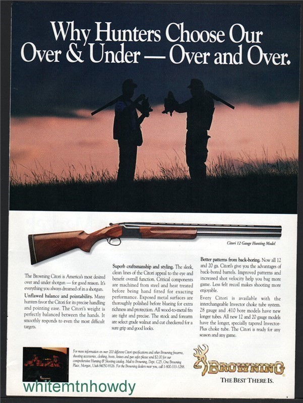 1994 BROWNING Citori Shotgun PRINT AD-img-0
