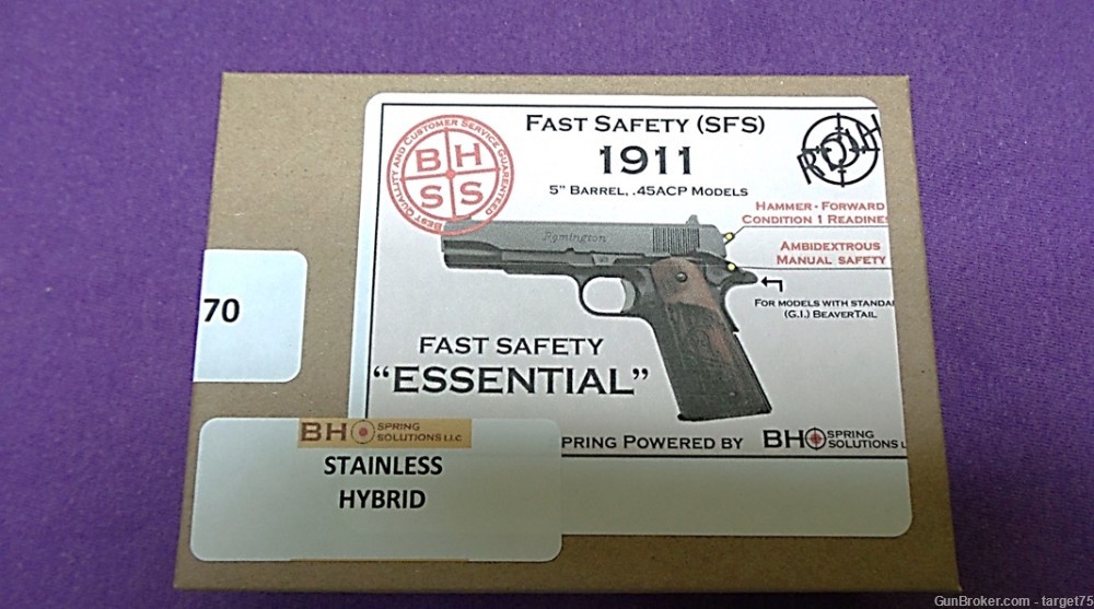 1911 'Fast Safety System (SFS) for 1911 Pistols...Colt, Ruger&Oth,70 Series-img-0