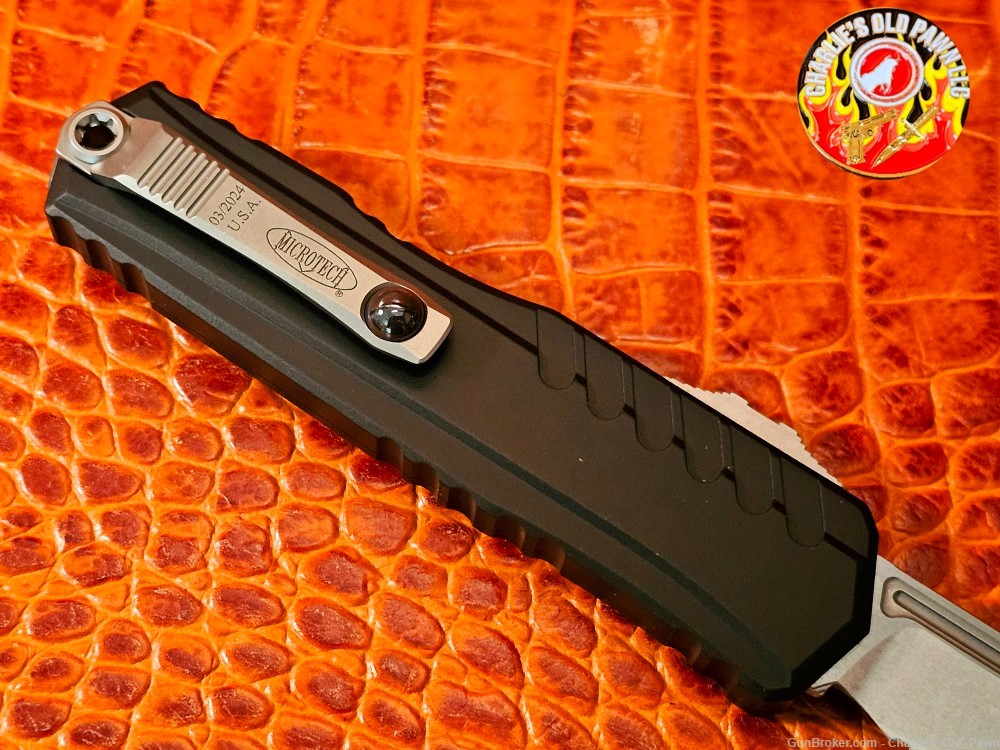 Microtech Cypher II S/E Wharncliffe Partial Serrated Stonewash Blade-img-6