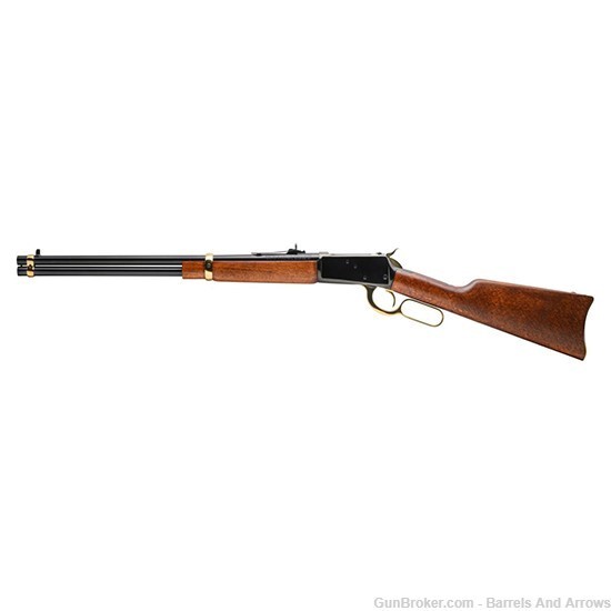 Rossi 920442013-GLD R92 Lever Action Rifle, 44 Mag, 20" Bbl, Black, Gold-img-0