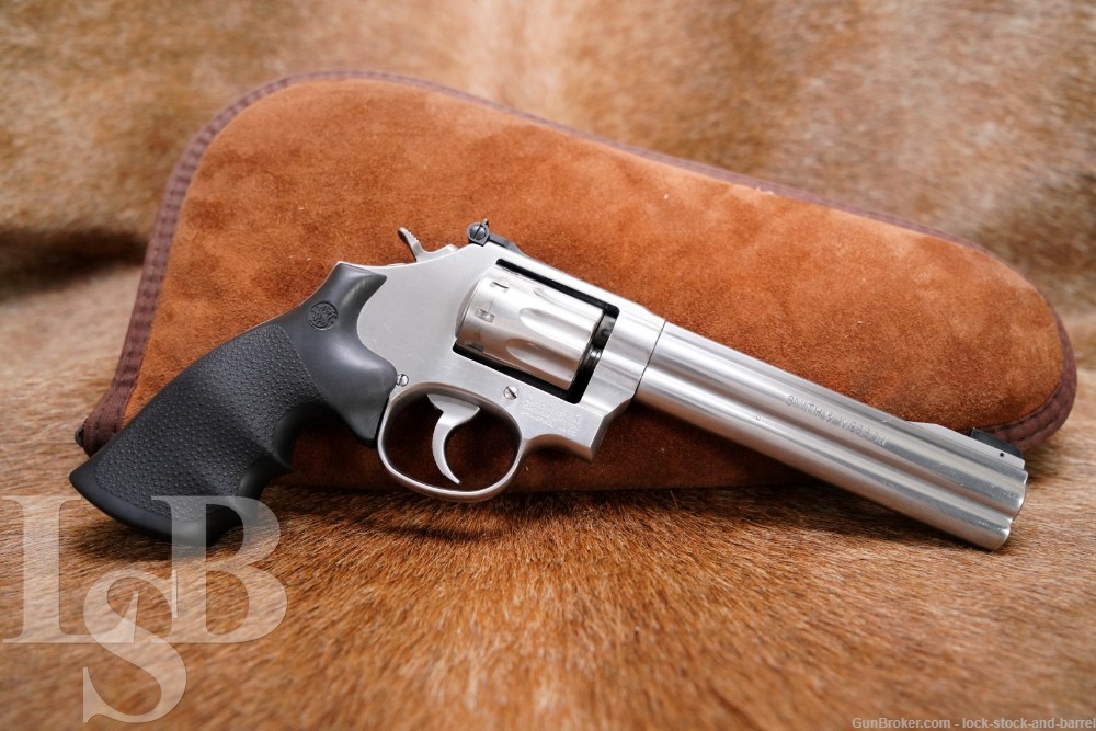 Smith & Wesson S&W Model 617-6 160578 .22 LR 6" DA/SA Stainless Revolver-img-0