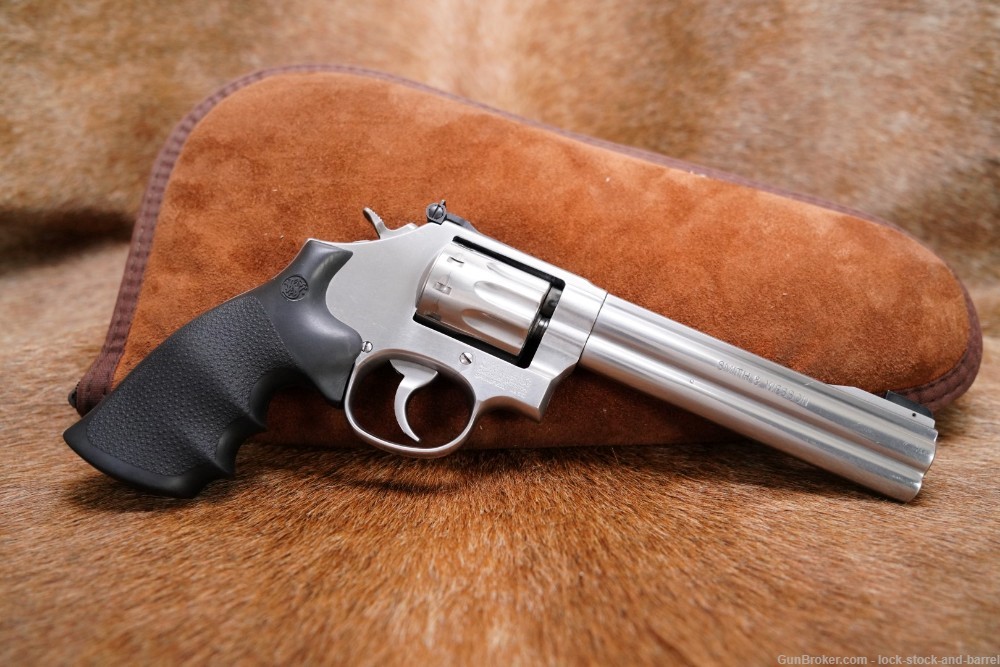 Smith & Wesson S&W Model 617-6 160578 .22 LR 6" DA/SA Stainless Revolver-img-2