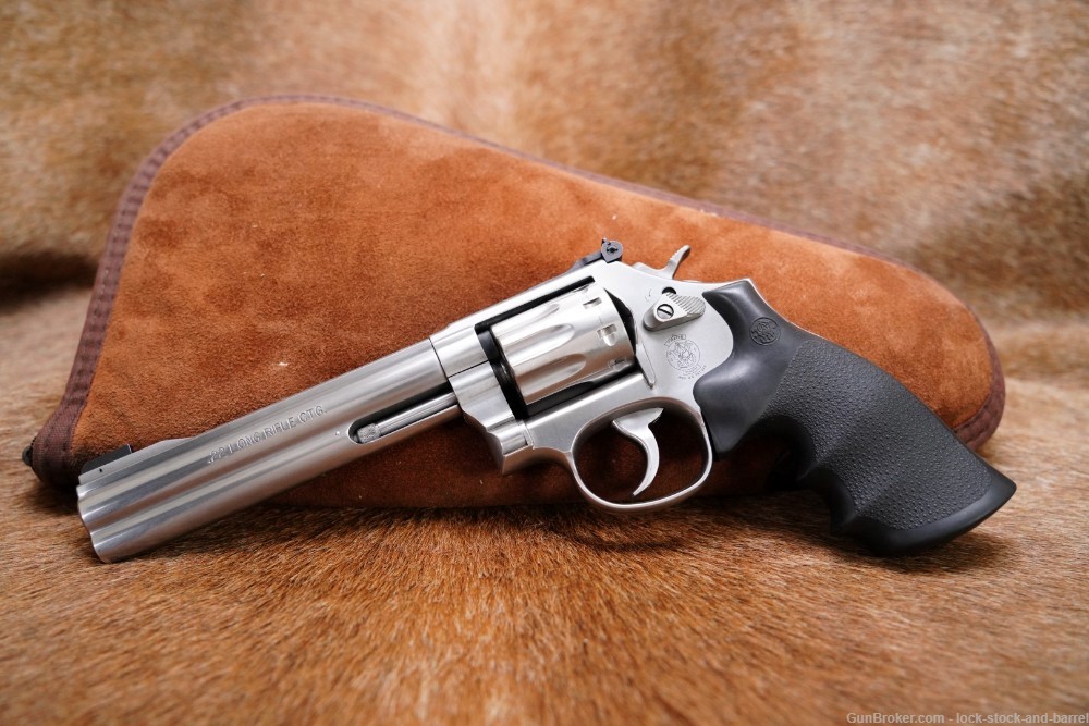 Smith & Wesson S&W Model 617-6 160578 .22 LR 6" DA/SA Stainless Revolver-img-3