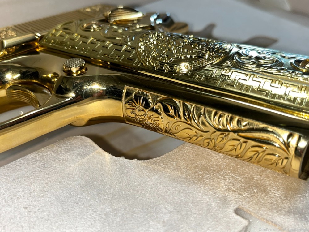 Seattle Engraving Colt 1911 Govt Italian Renaissance 24K Gold 45ACP Layaway-img-6