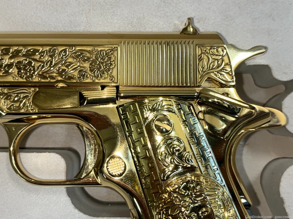 Seattle Engraving Colt 1911 Govt Italian Renaissance 24K Gold 45ACP Layaway-img-10