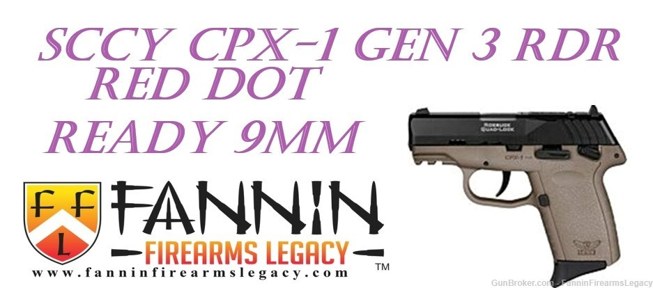 SCCY CPX1-CB GEN 3 9MM 10+1 BLACK FDE With Safety RDR Red Dot Ready-img-0