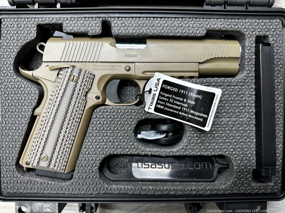 Tisas Duty B94DG Raider, 9mm, 2 mags, Hard Case, NIB, No CC Fee-img-1