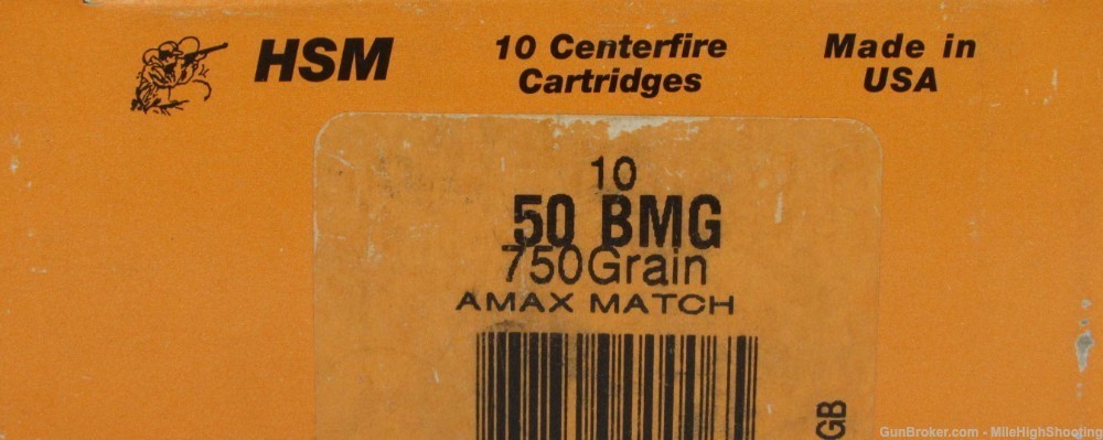  Police Trade-In: 103 Rounds of HSM 750 Grain .50 BMG A-MAX MATCH-img-2