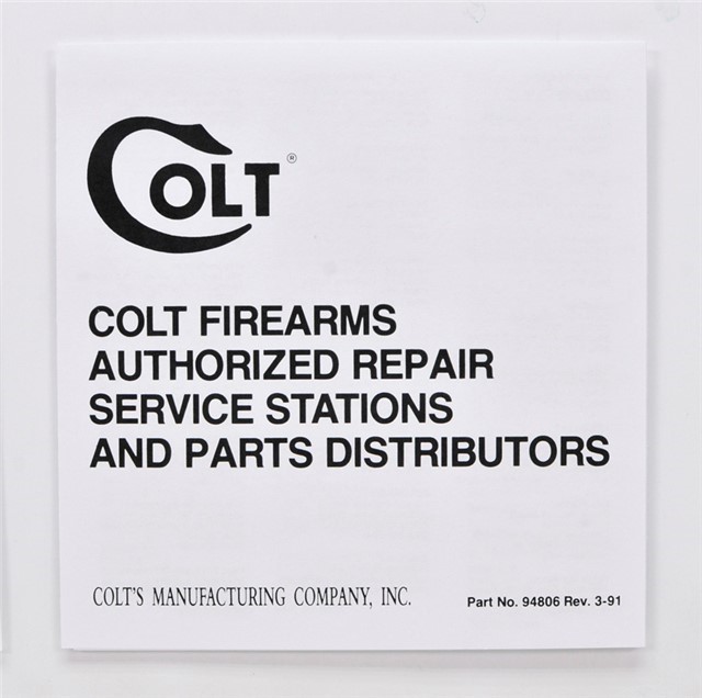 Colt MK IV/Series 80 .380 Auto Pistols Manual 1993-img-0