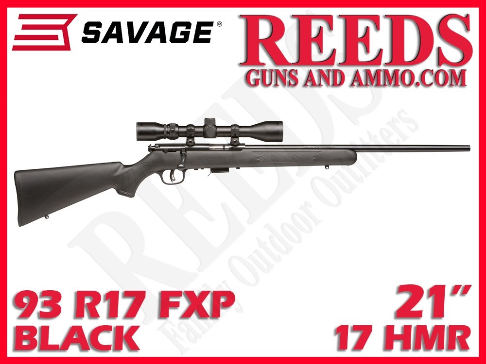 Savage 93R17 FXP 3-9x40 Scope 17HMR Black 21in 96209-img-0