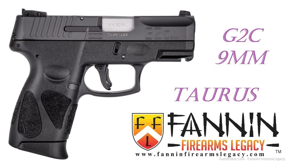 Taurus G2C Black 9mm Compact 12+1 1-G2C931-12 / 2 Magazines-img-0