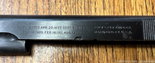 WWI, Colt, 1911,Black Finish, 1918, Factory Error, NO Rampant Colt.-img-19