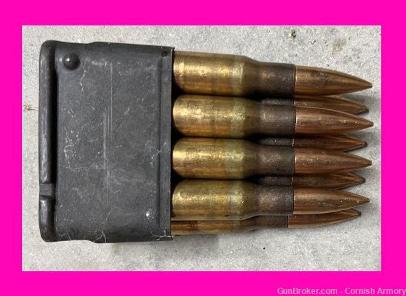 USGI Lake City M2 ball 30-06 ammo in M1 Garand enblock clips -img-0