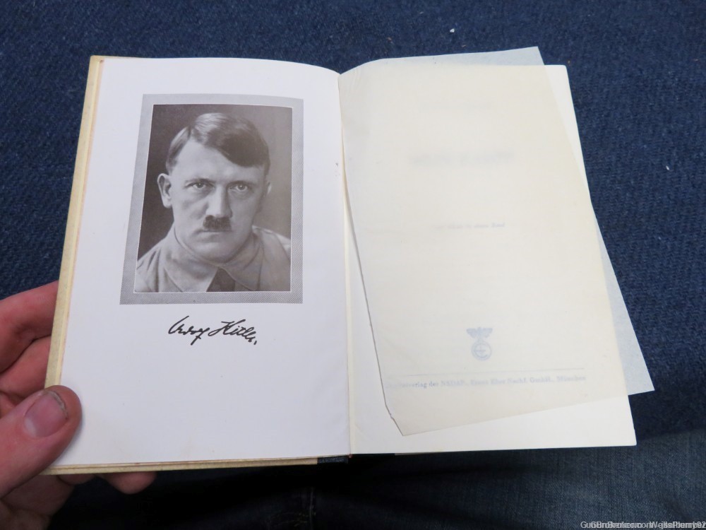 GERMAN WWII MEIN KAMPF ORIGINAL BOOK DATED 1942 EDITION WEDDING DEDICATION-img-11