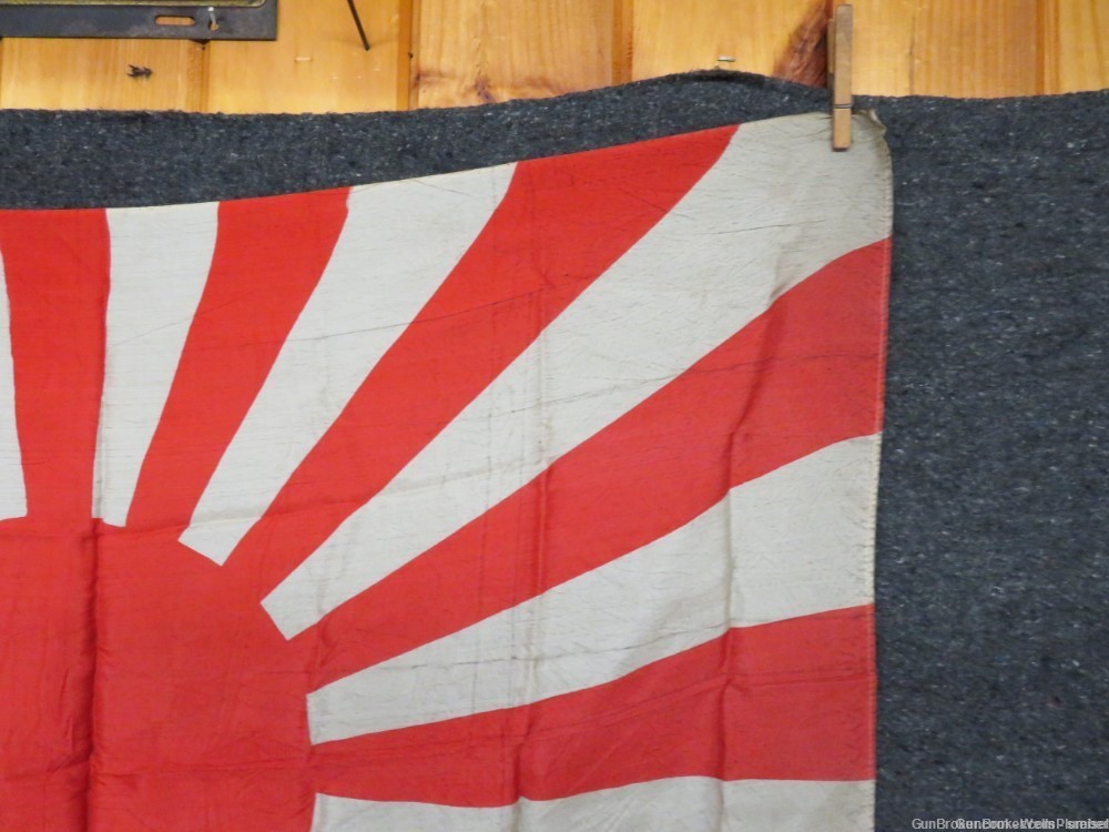  JAPANESE WWII ARMY RISING SUN SILK FLAG ORIGINAL PRE-1945 (RARE)-img-3