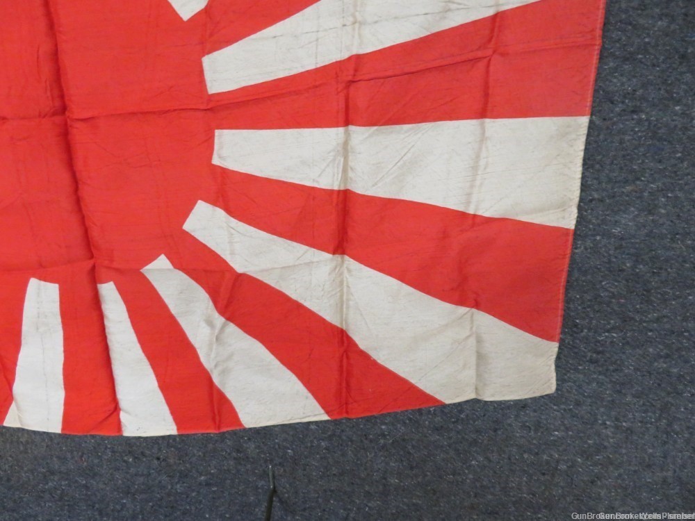  JAPANESE WWII ARMY RISING SUN SILK FLAG ORIGINAL PRE-1945 (RARE)-img-2