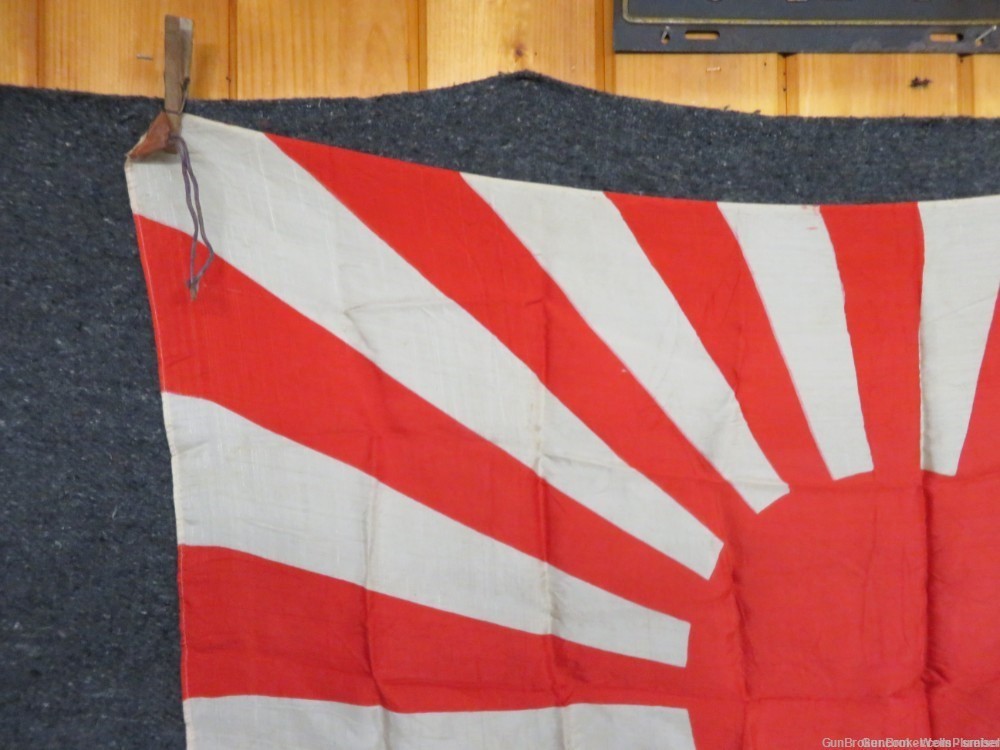  JAPANESE WWII ARMY RISING SUN SILK FLAG ORIGINAL PRE-1945 (RARE)-img-4