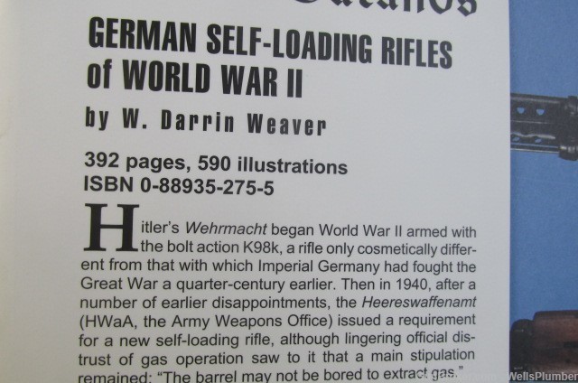 'S GARANDS - GERMAN SELF LOADING RIFLES OF WWII-AUTHOR SIGNED BOOK-img-3