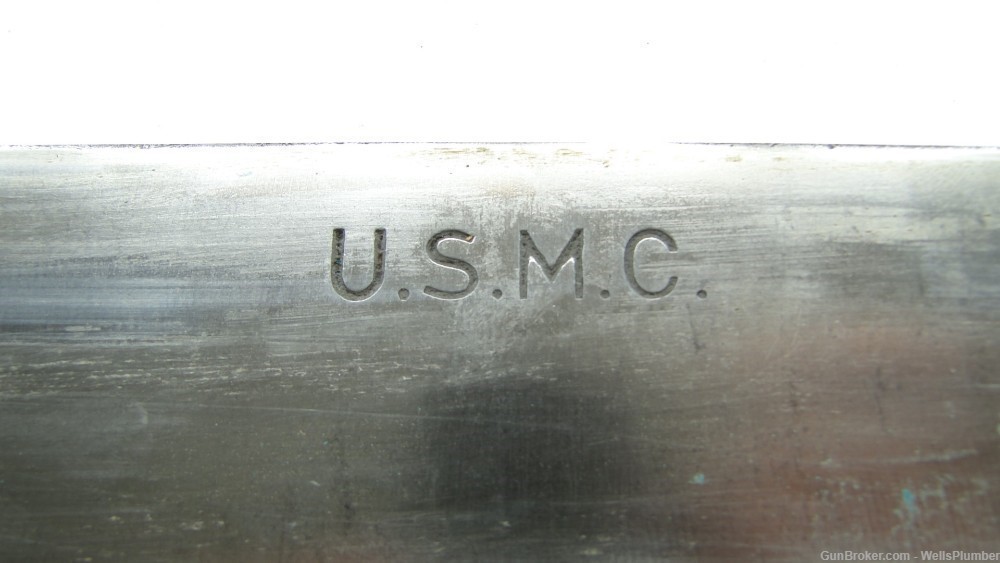 USMC WWII MARINE CORP MEDICAL BOLO WITH ORIGINAL LEATHER SHEATH DATED 1945-img-9