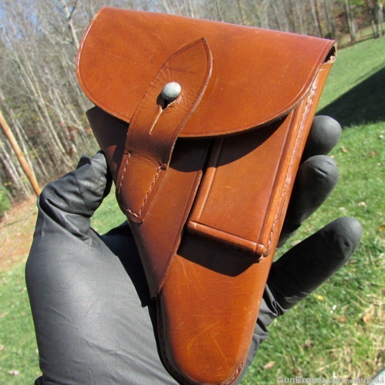 GERMAN WWII WALTHER PPK BROWN PAPER PRESSED HOLSTER LATE WAR (MINT)-img-2