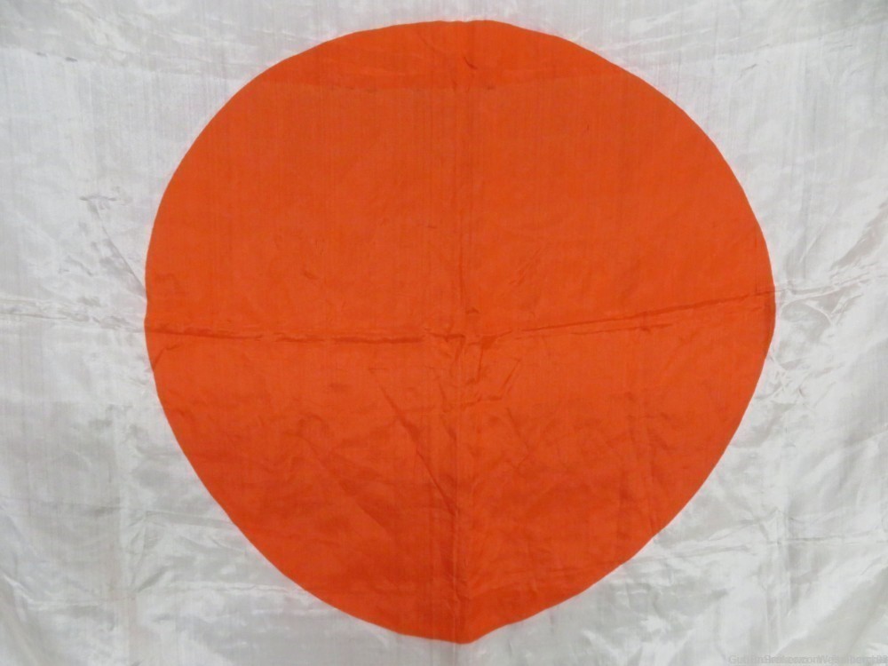 JAPANESE WWII MEAT BALL HINOMARU SILK FLAG ORIGINAL PRE-1945-img-1