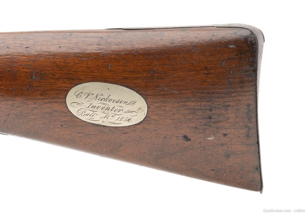 Unusual Nickerson Patent Breech-Loading Shotgun (AL5856)-img-5