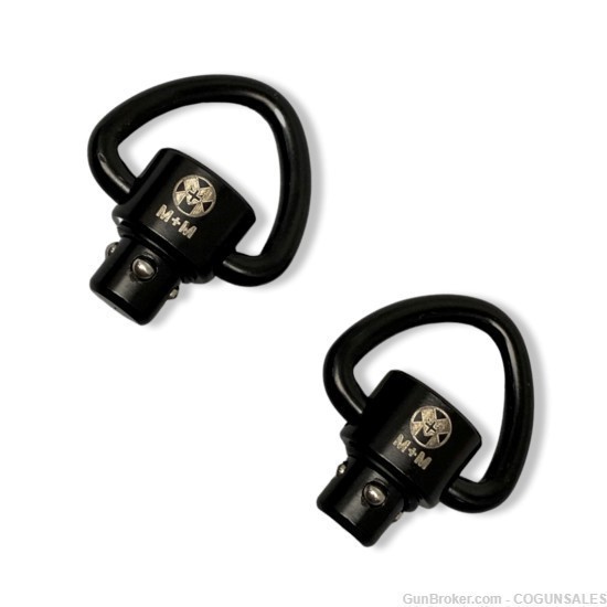 M+M Industries QD Sling Studs (2-Pack) Quick Detach (HK Style Hooks) Sling -img-0