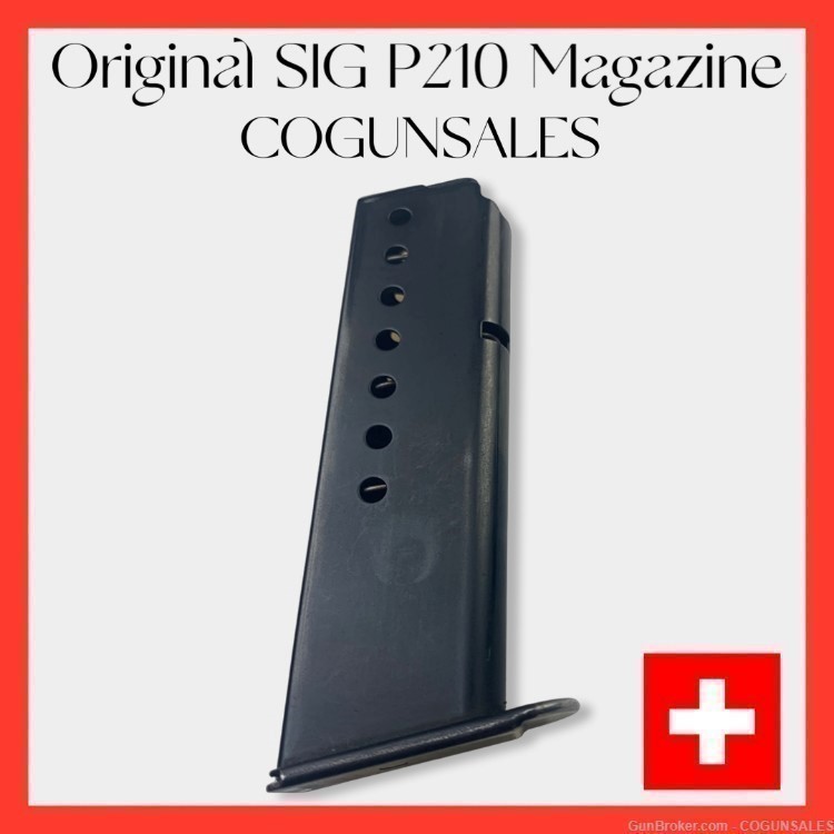 Original Swiss made SIG P210 Magazine 8 round 9mm for 210 Pistols SIG Sauer-img-0