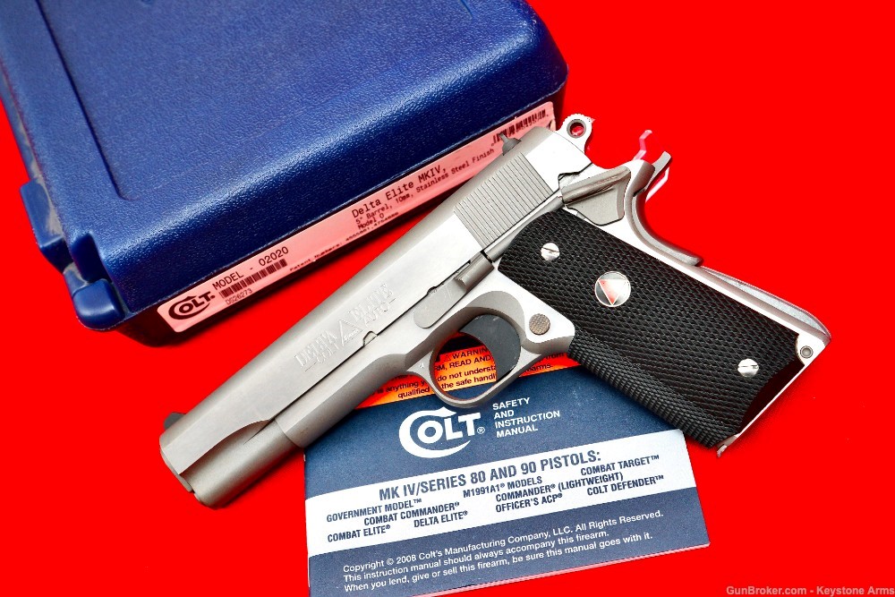 Awesome Colt Delta Elite 10mm Model 02020 w/ Original Case As New-img-0