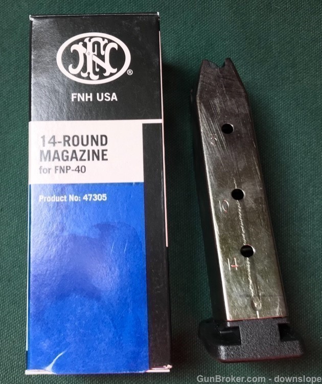 14 rd FNP-40 Stainless Factory Magazine .40 S&W NEW-img-0