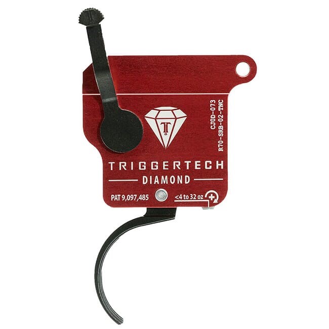 TriggerTech Rem 700 Clone Diamond Curved Clean Blk/Red Single Stage Trigger-img-0