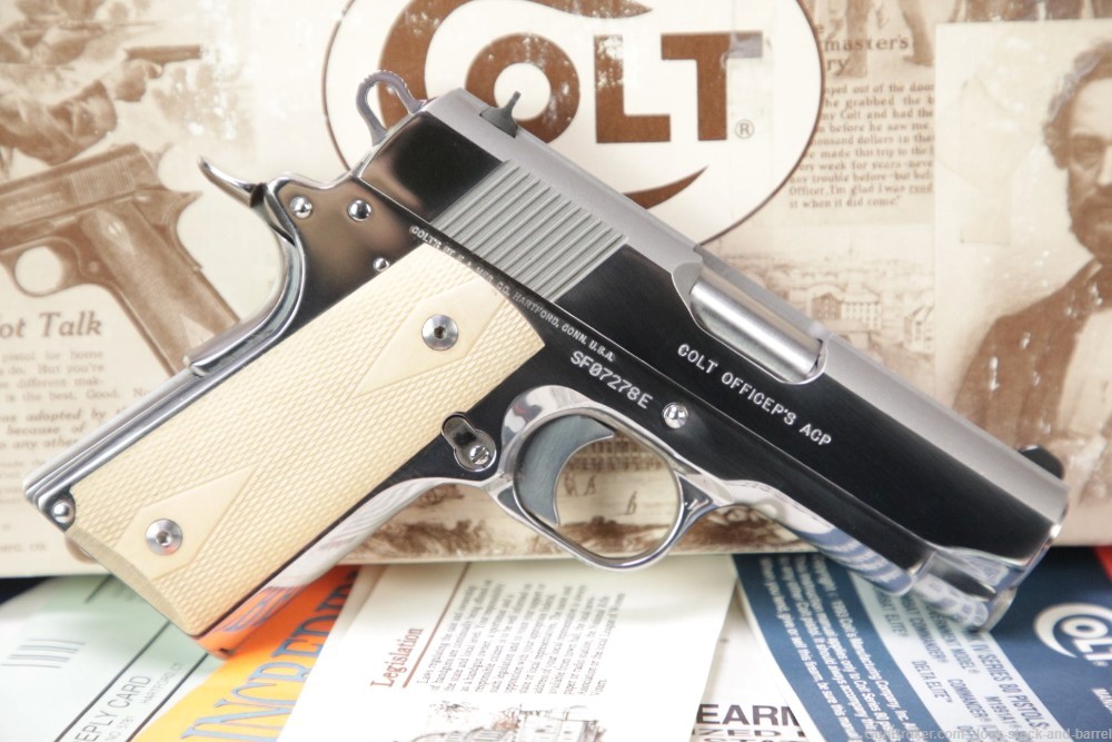 Colt Model MK IV Series 80 Officers ACP Stainless .45 3.5" Semi Auto Pistol-img-2