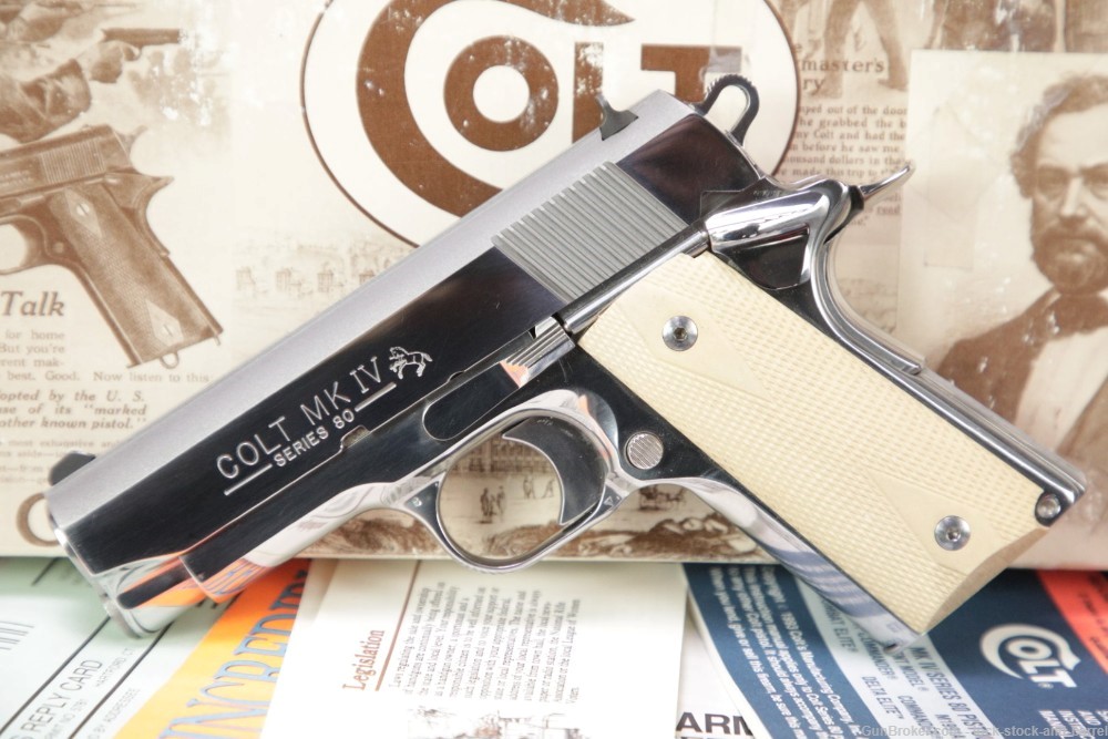 Colt Model MK IV Series 80 Officers ACP Stainless .45 3.5" Semi Auto Pistol-img-3